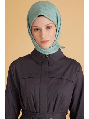 Belli Logo Desen Monogram Mint Eşarp 1