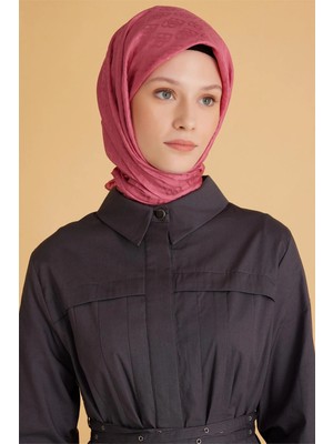 Belli Logo Desen Monogram Pembe Eşarp 1