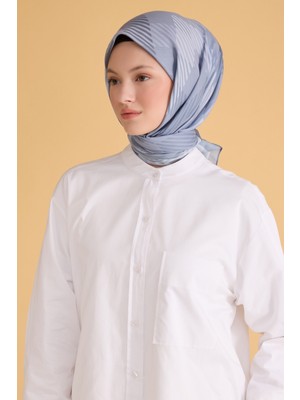 Belli Ekose Desen Nova Gümüş Eşarp 1005