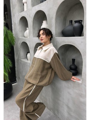 Cardella Natura Premium Kalite Tncl Kumaş Oversize Ceketli Ikili Takım - Tesettür Uyumlu
