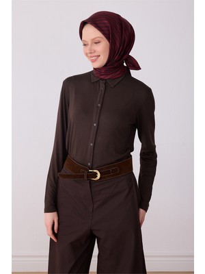 Belli Kırmızı Geometrik Desen %100 Twill Ipek Eşarp 4325-51
