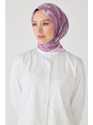 Belli Çiçek Desen Premıum Soft Pembe Eşarp 2