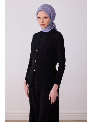 Belli Mor Klasik Desen %100 Twill Ipek Eşarp 4317-36