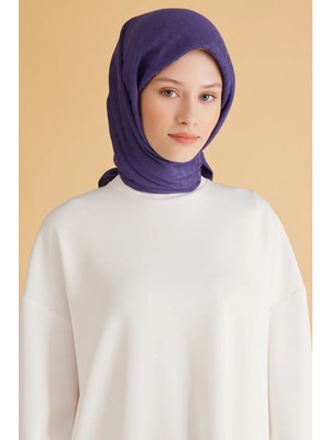 Belli Geometrik Desen Veyra Mor Eşarp 1