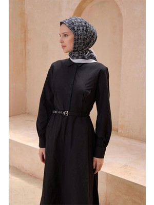 Belli Fresh Çiçek Desen Siyah Paulista Eşarp 5 - 57