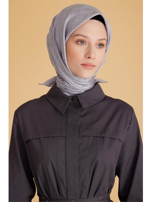 Belli Logo Desen Monogram Gri Eşarp 1