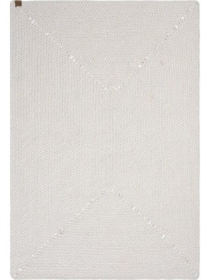 Halımax Lunox Beyaz Hasır Örgü Çift Taraflı Dokuma Yolluk Jüt Kilim Dikdörtgen Banyo Paspası