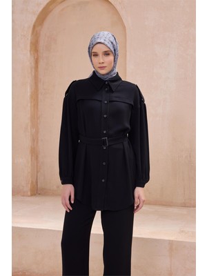 Belli Geometrik Desen Paulista Gümüş Eşarp 7