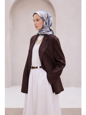 Belli Geometrik Desen Nova Siyah Eşarp 1010