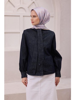 Belli Leopar Desen Ipek Eşarp 4208D (Twıll) Lila - 86