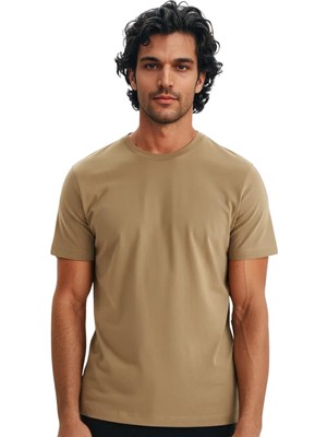 Ar-Ma Erkek Bisiklet Yaka Tişört Regular Fit %100 Pamuk Süprem Basic Baskısız Y31344408002