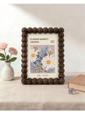 MİEN Mien Bubble Ahşap Çerçeve 10X15 cm – Dekoratif Doğal Ahşap Fotoğraf Çerçevesi