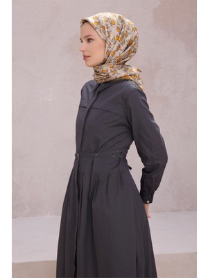 Belli Limon Ipek Eşarp 4212D (Twıll) Haki - 01