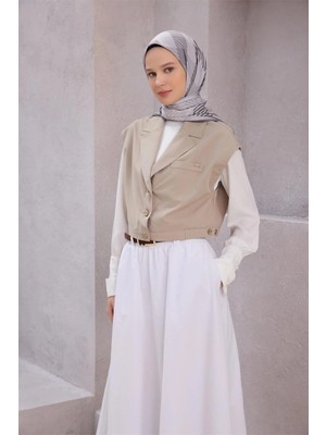 Belli Ekose Desen Nova Gümüş Eşarp 1005