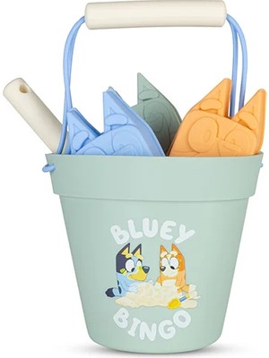 Swim Essentials Bluey Silikon Oyuncak Seti - Kova, Kürek ve 3 Adet Kalıp