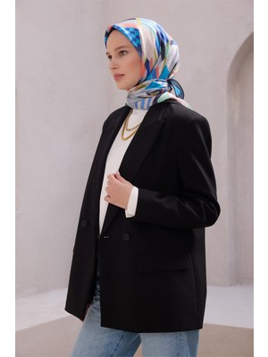 Belli Geometrik Desen Nova Siyah Eşarp 1010
