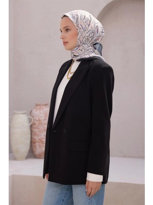 Belli Imza Desen Nova Beyaz Eşarp 1013