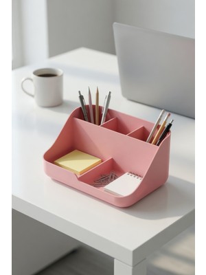 MYCRAFT3D Minimal Masaüstü Organizer Kalemlik Notluk Standı Çok Bölmeli Ofis Düzenleyici 11X8