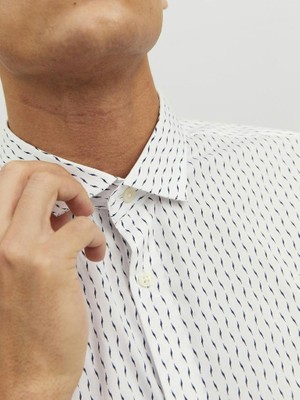 Jack & Jones Erkek Kısa Kollu %100 Pamuk Gömlek 12231865