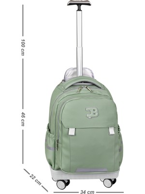 Çanta Sepetim Katlanabilir Çekçekli Okul Seyahat Sırt Çantası