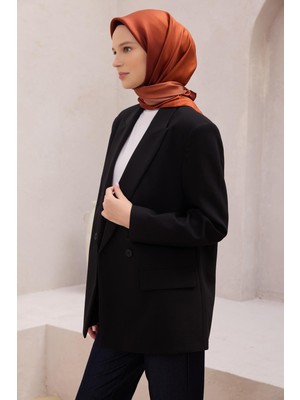 Belli Degrade Desen Ipek Eşarp 4224D (Twıll) Kiremit - 81