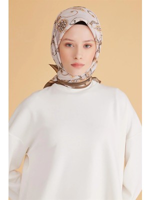 Belli Şal Desen Modal Vizon Eşarp 1