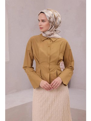 Belli Kemer Desen Ipek Eşarp 4200D (Twıll) Bej - 06