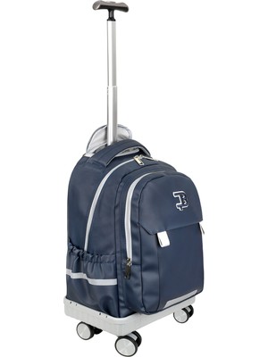 Çanta Sepetim Katlanabilir Çekçekli Okul Seyahat Sırt Çantası