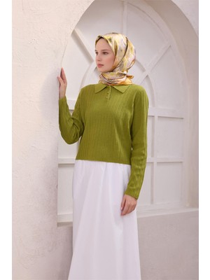 Belli Obje Desen Ipek Eşarp 4216D (Twıll) Sarı - 56