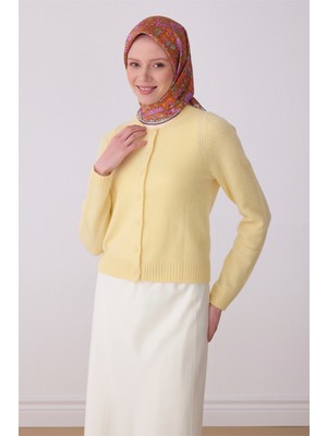 Belli Oranj Etnik Desen %100 Twill Ipek Eşarp 4314-31