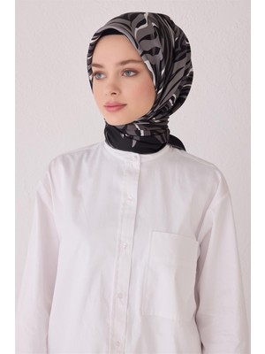 Belli Zebra Desenli Ipek Eşarp 4034D (Twill)-03
