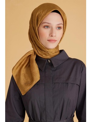 Belli Logo Desen Monogram Hardal Eşarp 1