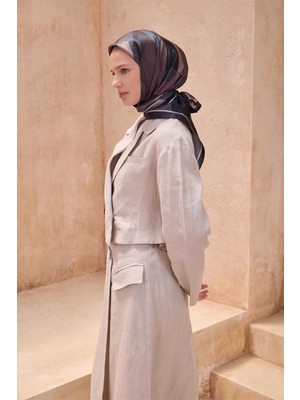 Belli Fresh Geometrik Siyah-Gri Kristal Eşarp 2012