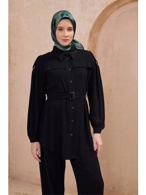 Belli Fresh Çiçek Desen Haki Kristal Eşarp 2011