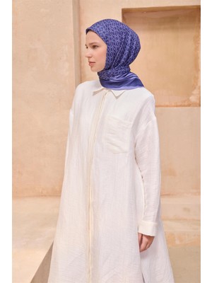 Belli Geometrik Desen Premıum Soft Mor Eşarp 12