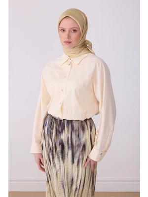 Belli Sarı Klasik Desen %100 Twill Ipek Eşarp 4305-04