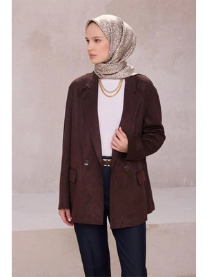 Belli Leopar Desen Ipek Eşarp 4208D (Twıll) Gri - 04