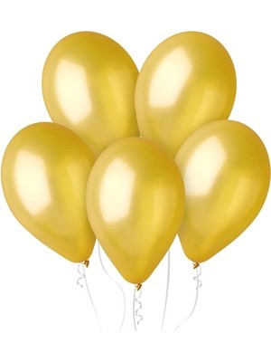 Gemar Metalik Balon Altın Gold - 15 Adet