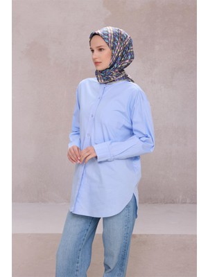 Belli Logo Desen Ipek Eşarp 4223D (Twıll) Turuncu Pembe - 32