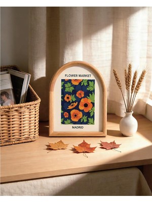 MİEN Mien Chessy Masif Ahşap Kemer Çerçeve 20X25 cm - Naturel Ahşap Dekoratif Fotoğraf Çerçevesi