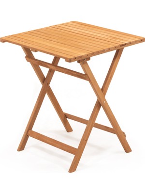 Meya Dekor Katlanır Bistro Masa - Natürel - 60X80 cm