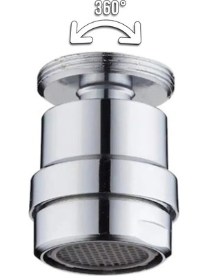 Kustar Dış Dişli Su Tasarruflu 360 Derece Oynar Musluk Başlığı Prinç Paslanmazdır