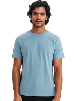 Ar-Ma Erkek Bisiklet Yaka Tişört Regular Fit %100 Pamuk Süprem Basic Baskısız Y31344408002