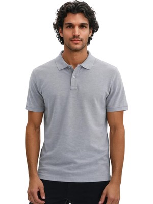 Ar-ma Erkek Polo Yaka Tişört Baskisiz Basic Regular Fit Çift Toplama Penye Pike Y29374354502
