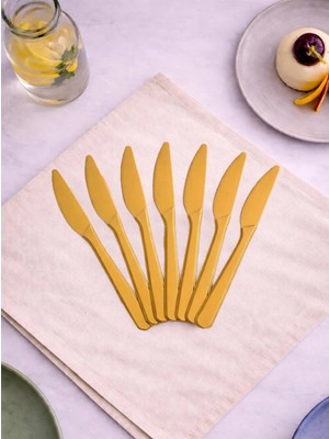 Parti Adresi Plastik Bıçak Altın 25'li