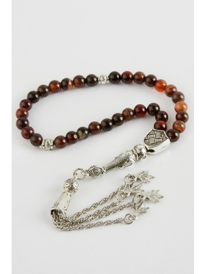 DS LLC Akik Doğaltaş Tesbih 6 mm DLLSRSBJ34