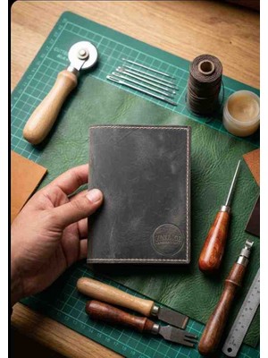 Vintage Leather Craft Hakiki Deri Araç Ruhsat Kabı