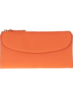BloominBag Élıa Pebble Orange Large Deri Kadın Cüzdan & Clutch