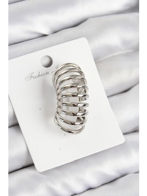 Kocadal Mht Pirinç Yay Model Gümüş Renk Sağ Kıkırdak Küpe Mht