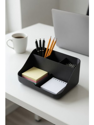 MYCRAFT3D Minimal Masaüstü Organizer Kalemlik Notluk Standı Çok Bölmeli Ofis Düzenleyici 11X8